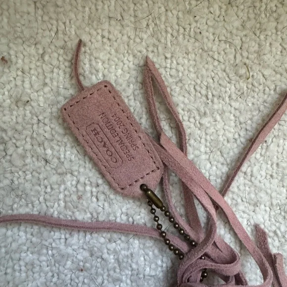 Coach special edition 2004 poppy for peace pink floral suede bag rare! - Picture 4 of 7